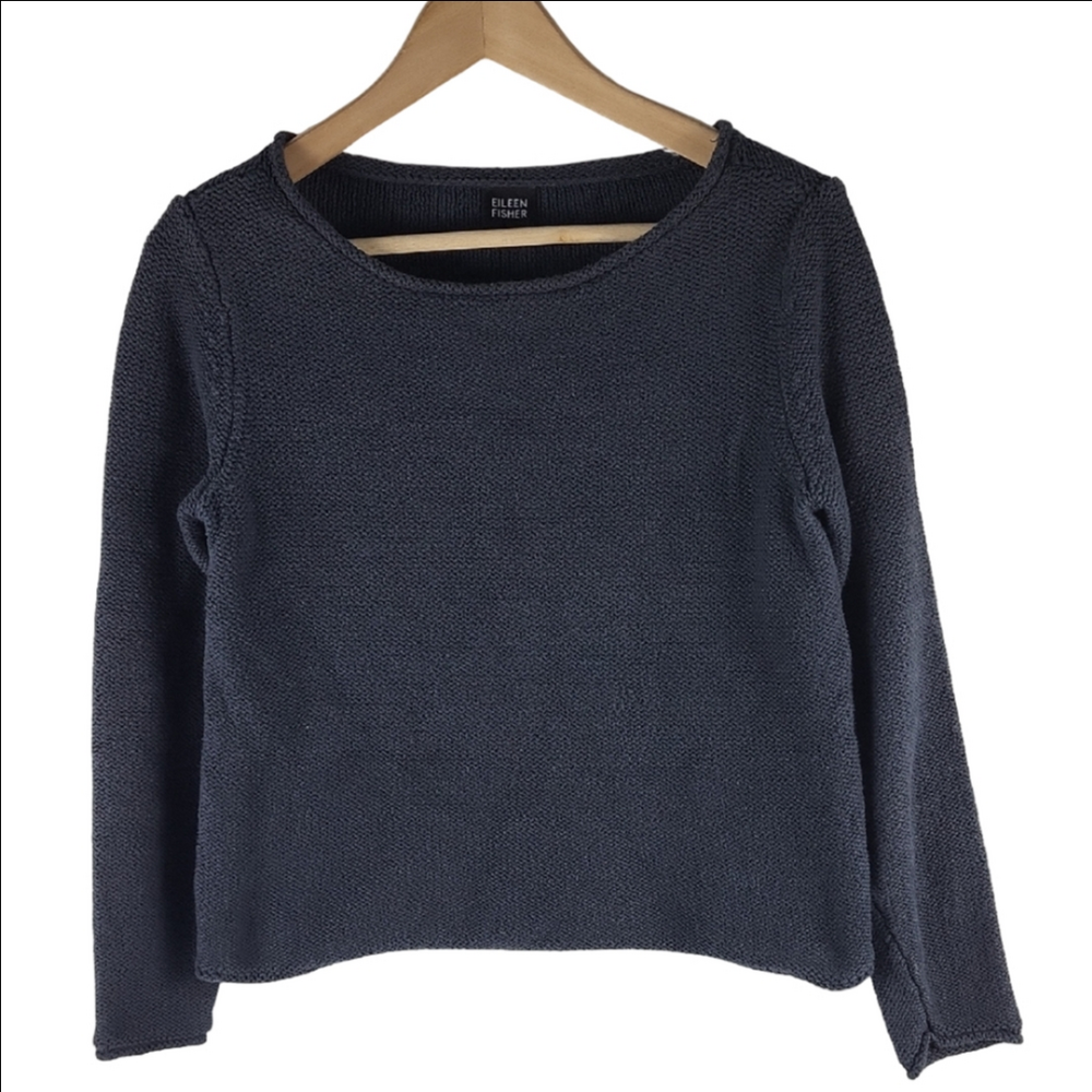 Eileen Fisher Gray Knit Top Size XS
